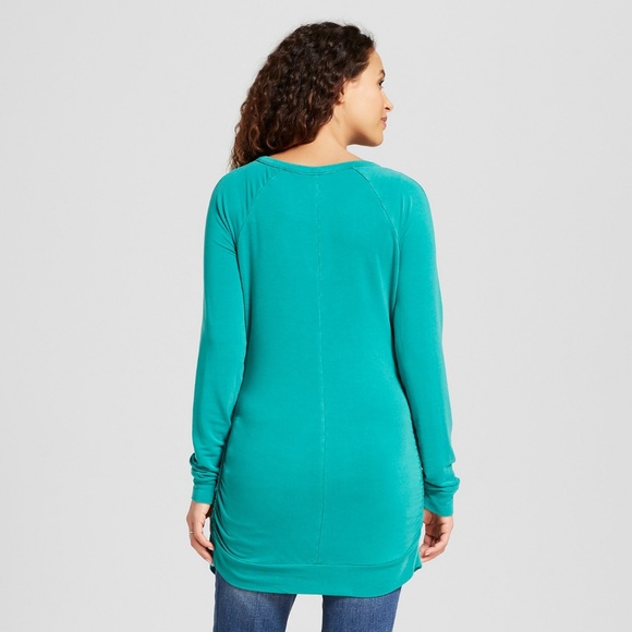 Maternity 3/4 Sleeve Lace-Up Sweatshirt   #52-15 - Picture 2 of 2